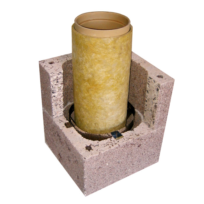 Schornstein mit Lüftung Z-Schacht Bausatz Kamin Keramik Esse massiv 
